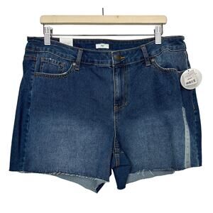 Dip Women’s Blue Denim High-Rise Shorts Size 18W New